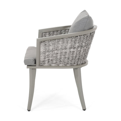 Pebble Chair Set with Waterproof Fabric - Grey