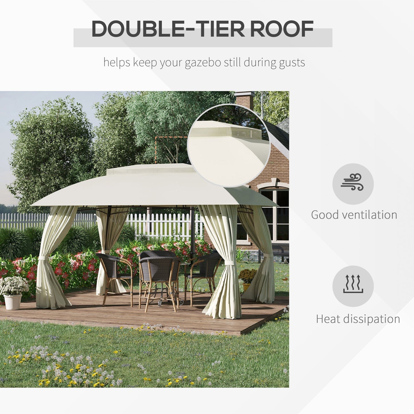 10' x 13' Outdoor Gazebo Patio Gazebo Canopy