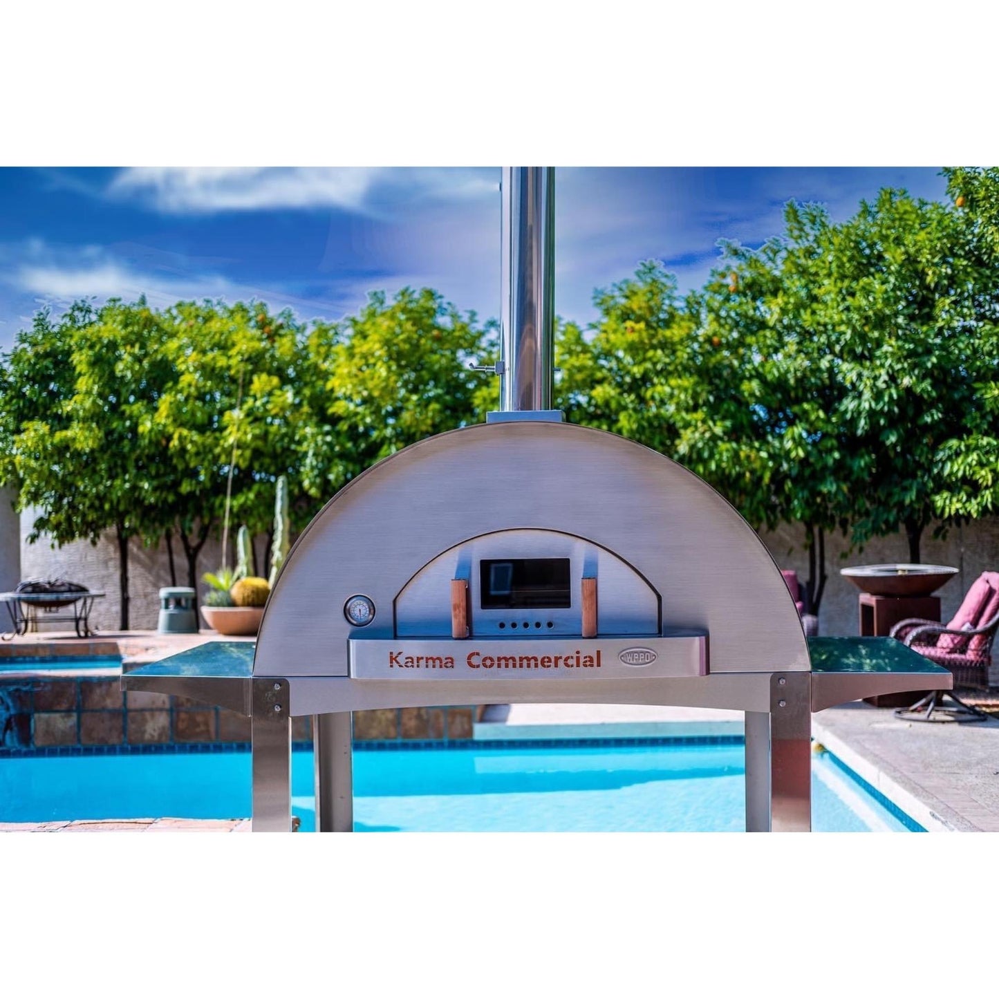 WPPO Karma 55 304 Stainless Steel Commercial Wood-Fired Oven