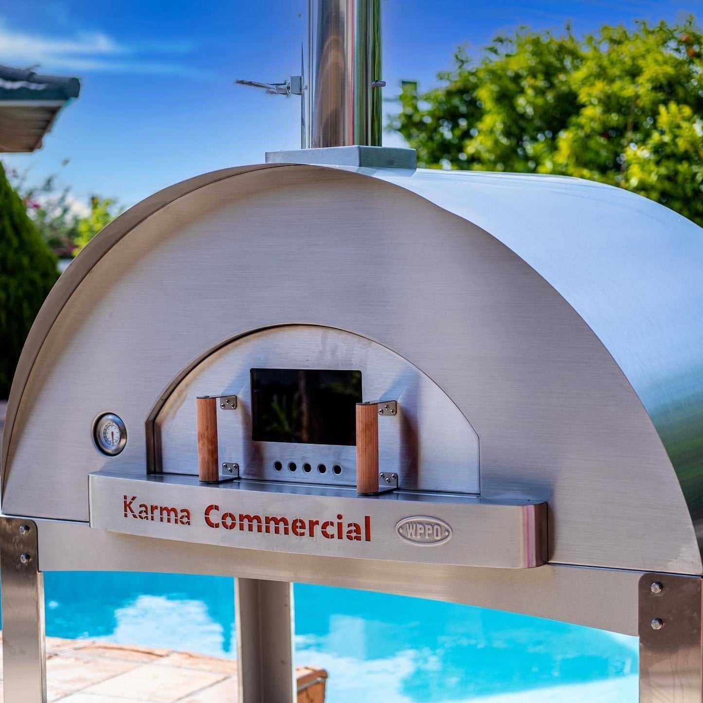 WPPO Karma 55 304 Stainless Steel Commercial Wood-Fired Oven