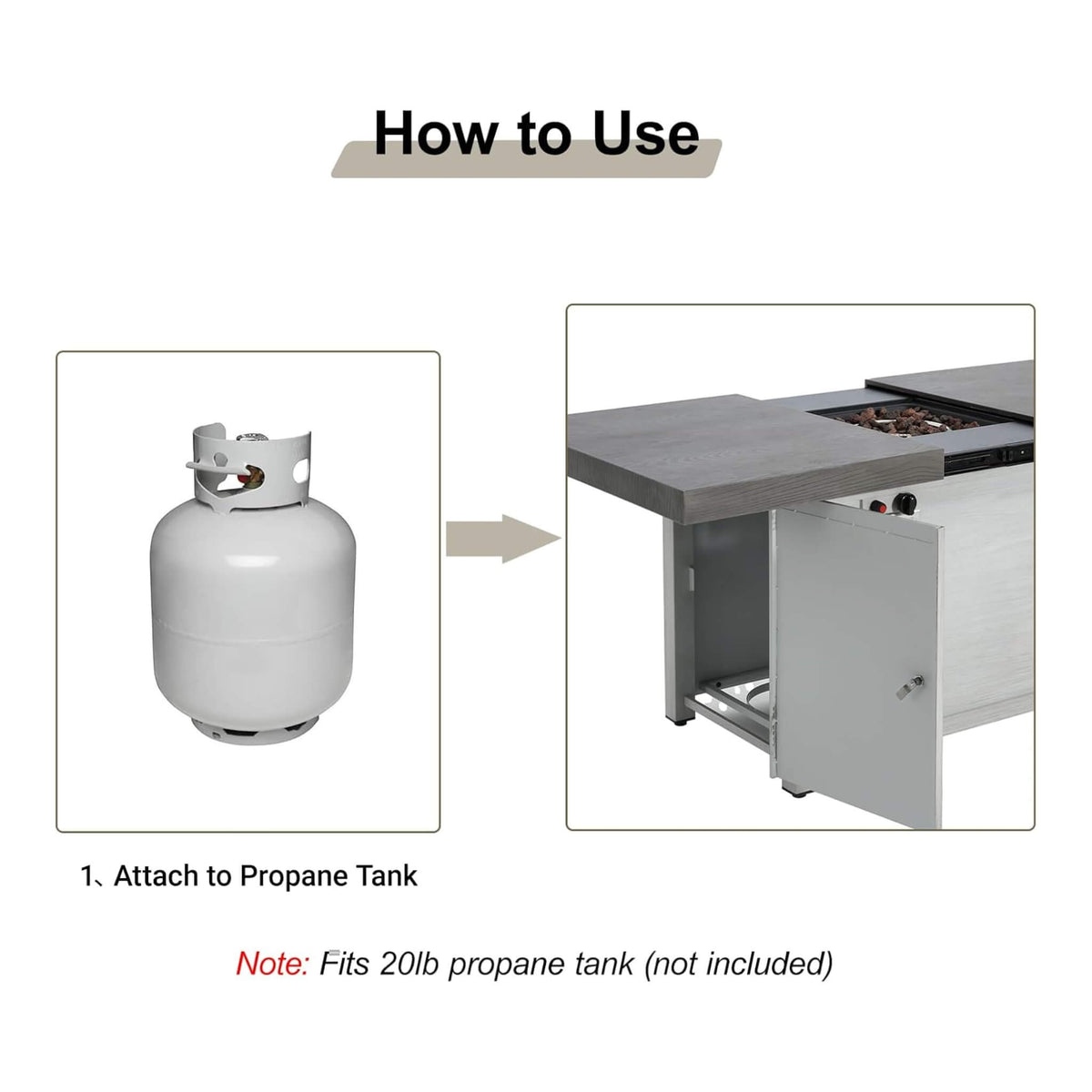 59" Expandable‑Top Propane Fire Pit Table – 50,000 BTU Aluminum Alloy & Galvanized Steel Design