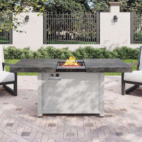 59" Expandable‑Top Propane Fire Pit Table – 50,000 BTU Aluminum Alloy & Galvanized Steel Design