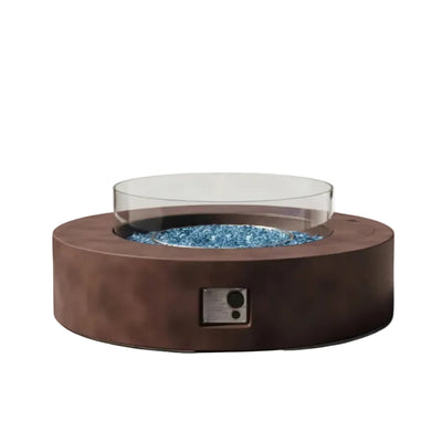 41''Round Fire Pit Table,50000 BTU Outdoor Propane Patio Fire Pit