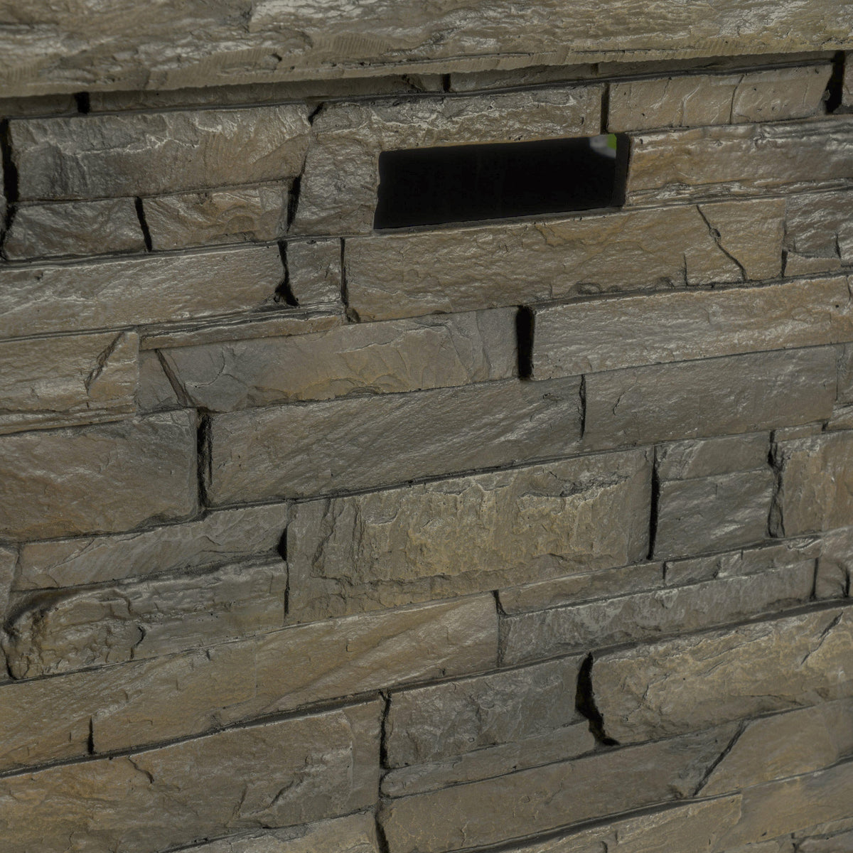 33" Square Stone Gray Fire Pit – 40,000 BTU