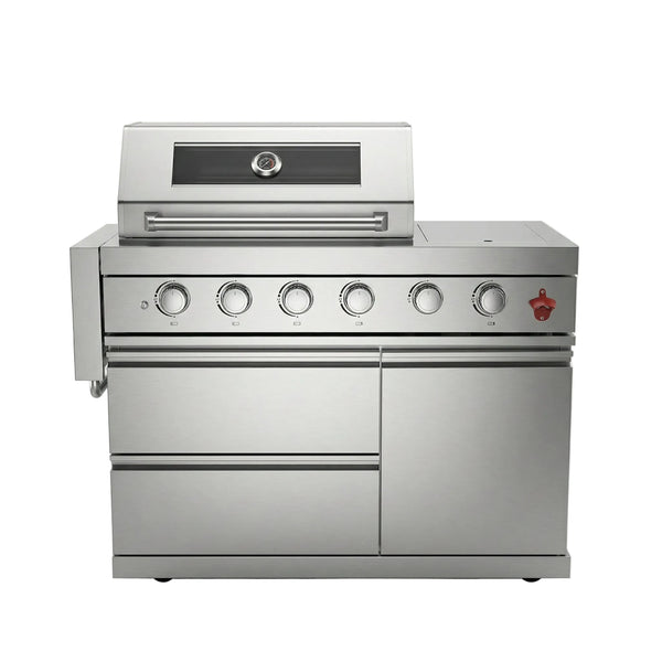 75300 BTU 6 Burners Deluxe Stainless Steel Gas Outdoor Kitchen Barbecue Island Grill
