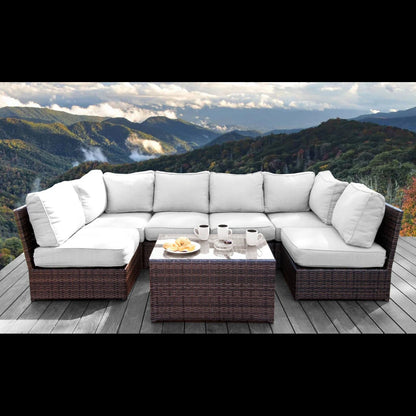 Fully Assembled 4-Piece Outdoor Wicker Seating Set with Cushions