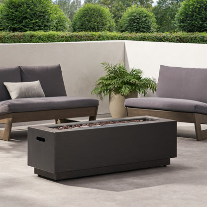 48" Contemporary Rectangular Propane Fire Pit – 50,000 BTU