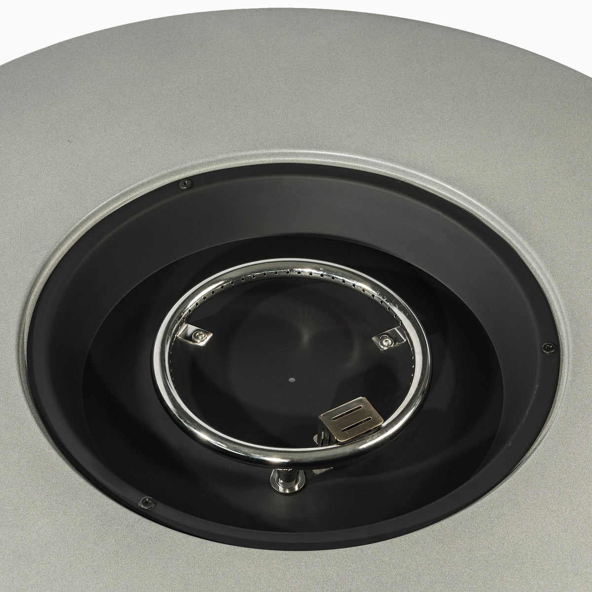 36" Round Steel Propane Fire Pit Table – 50,000 BTU Concrete Finish