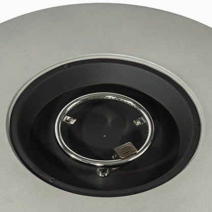 36" Round Steel Propane Fire Pit Table – 50,000 BTU Concrete Finish