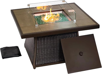 42" Outdoor Fire Pit Table for Patio