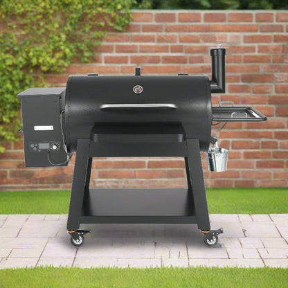 62" Heavy Duty Portable Wood Pellet BBQ Grill With Cart – Large Outdoor Smoker & Grill