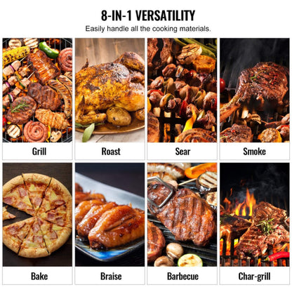 62" Heavy Duty Portable Wood Pellet BBQ Grill With Cart – Large Outdoor Smoker & Grill