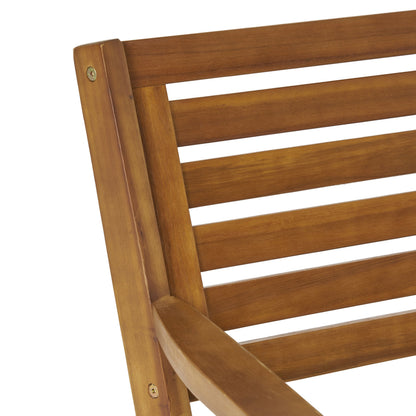 6-Piece Acacia Wood Dining Set with Cushions & Handwoven Rattan Legs