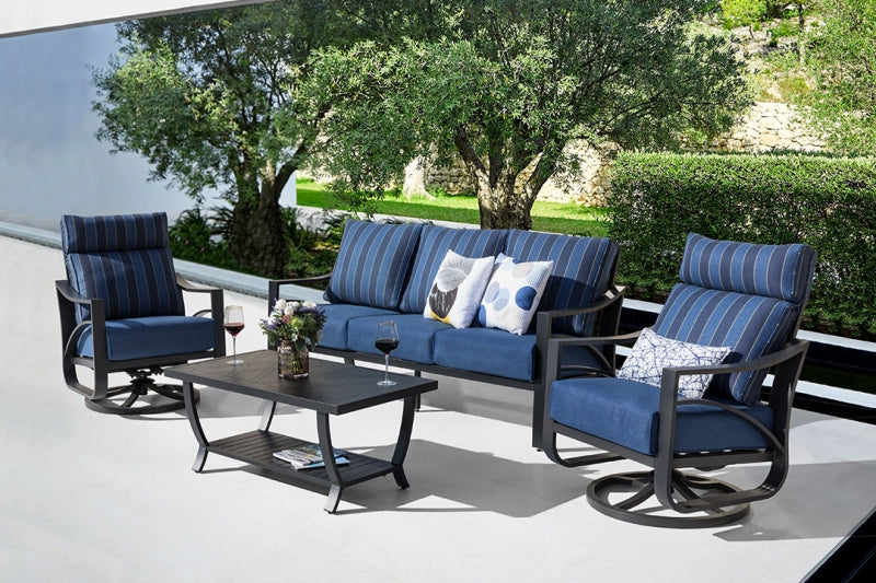 Jarvis Aluminum Swivel Rocking Chair Set of 2