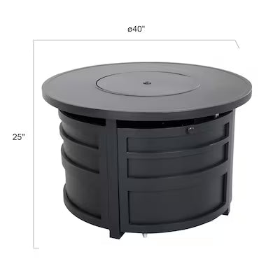 Darcy Aluminum Round Firepit Table
