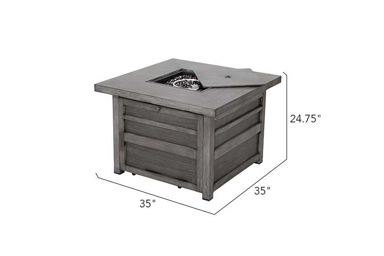 Walsh 4-Piece Aluminum Firepit Sofa Set