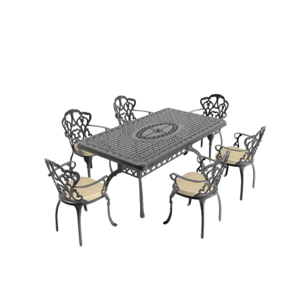 7-Piece Cast Aluminum Patio Furniture Set