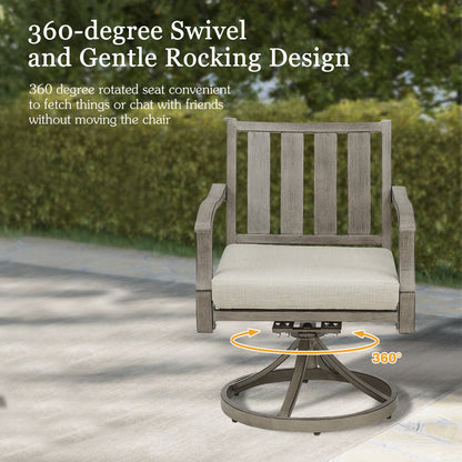 Azur 8-Person Patio Square Dining Table Set With Sunbrella® Cushions