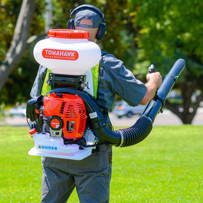 4 Gal. Backpack Motorized Spreader for Granular Fertilizer, Seed, Feed, Salt Ice