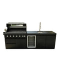 101-Inch 4-Burner Deluxe Stainless Steel Gas Outdoor Kitchen Barbecue Island Grill
