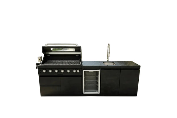 101-Inch 4-Burner Deluxe Stainless Steel Gas Outdoor Kitchen Barbecue Island Grill