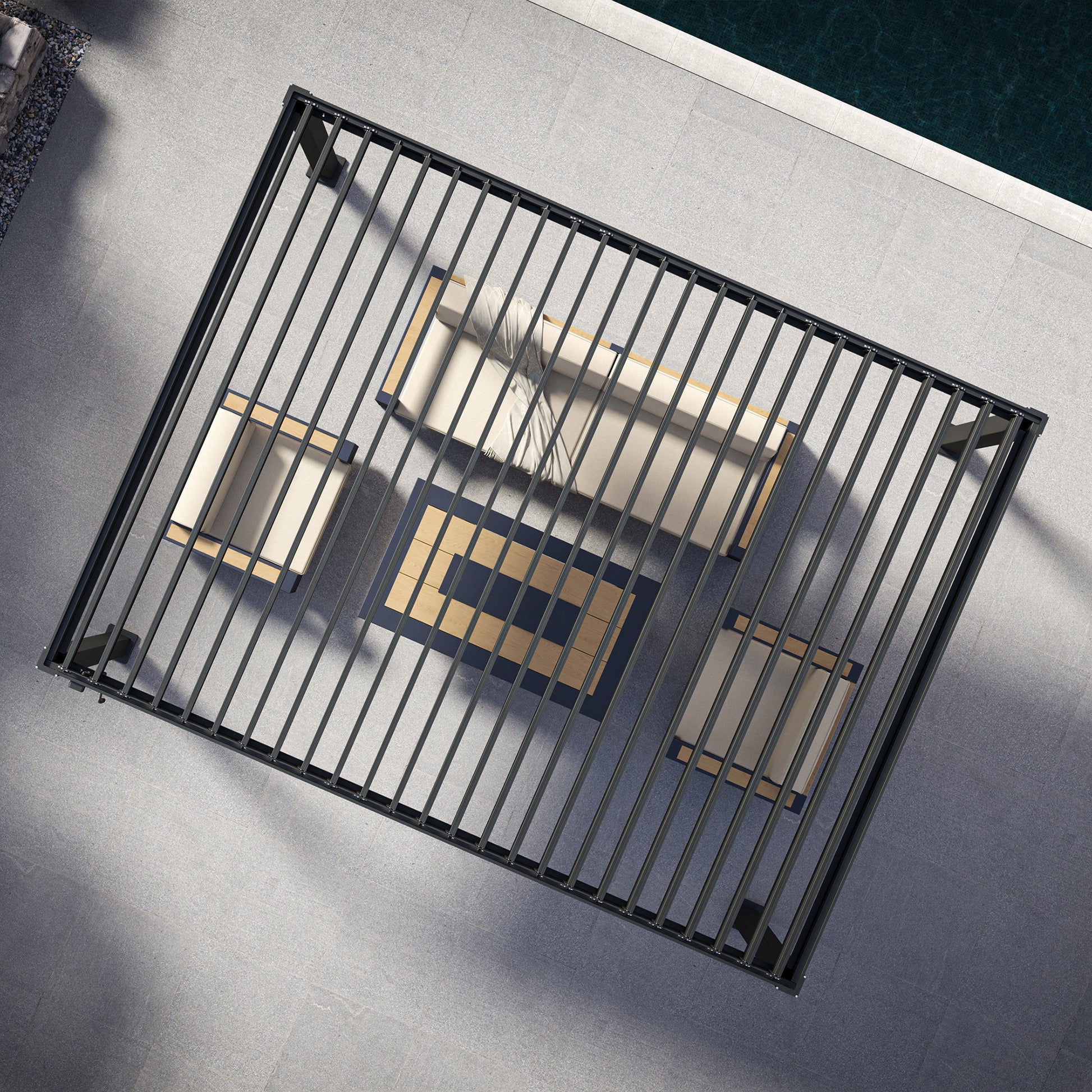 Mirador Adjustable Louvered Aluminum Pergola 10' X 13'