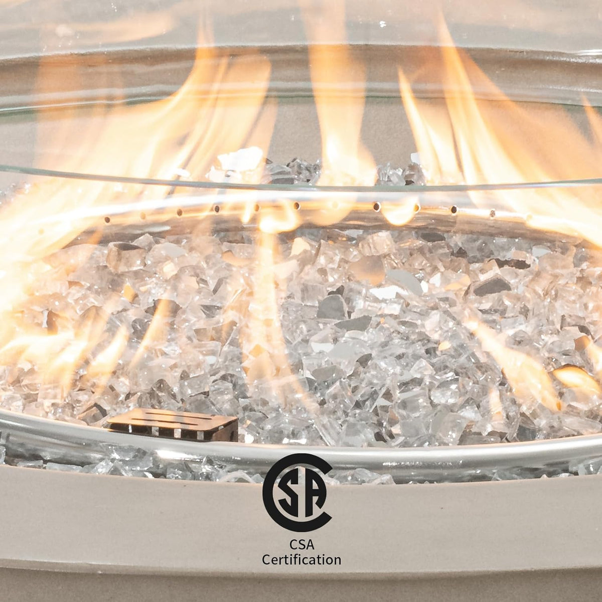 41" COSIEST Outdoor Propane Fire Pit Coffee Table - Gray