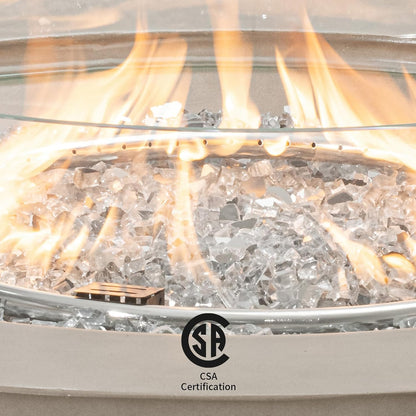 41" COSIEST Outdoor Propane Fire Pit Coffee Table - Gray