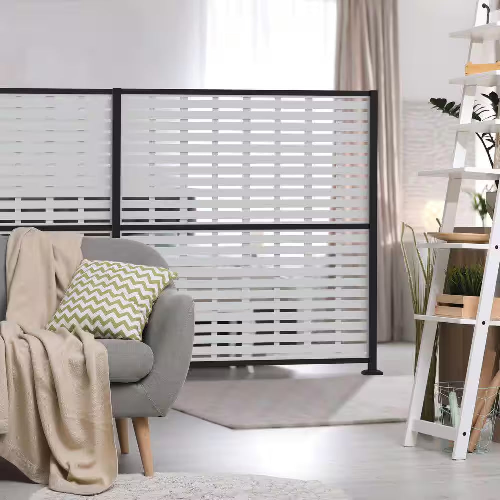 3 Ft. X 6 Ft. Boardwalk White Polypropylene Decorative Screen Panel