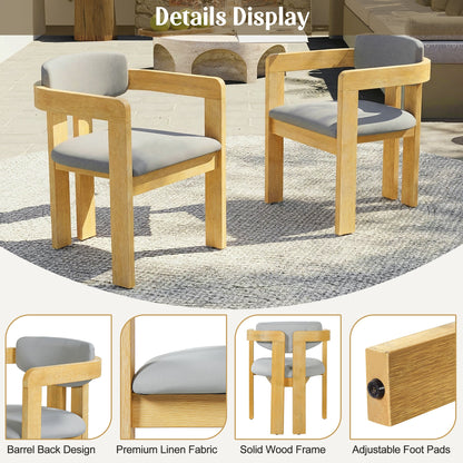 5‑Piece Outdoor Acacia Wood Round Dining Set