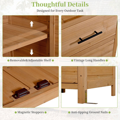 TOPMAX 65" Farmhouse Wooden Garden Potting Bench – 6 Drawers, Storage Cabinet & Adjustable Shelf