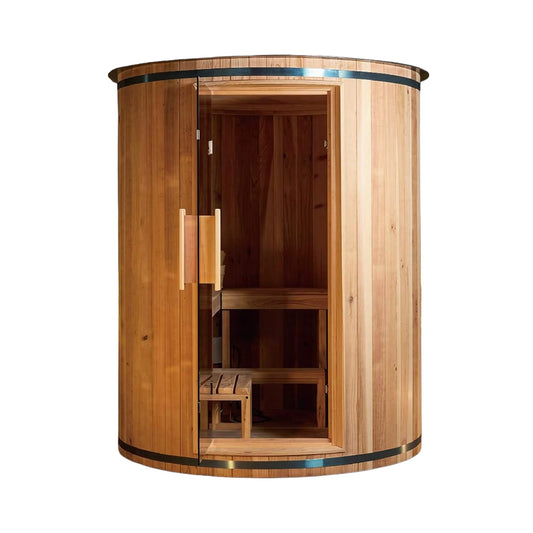 Barcelona 4-Person Cedar Wood Barrel Sauna