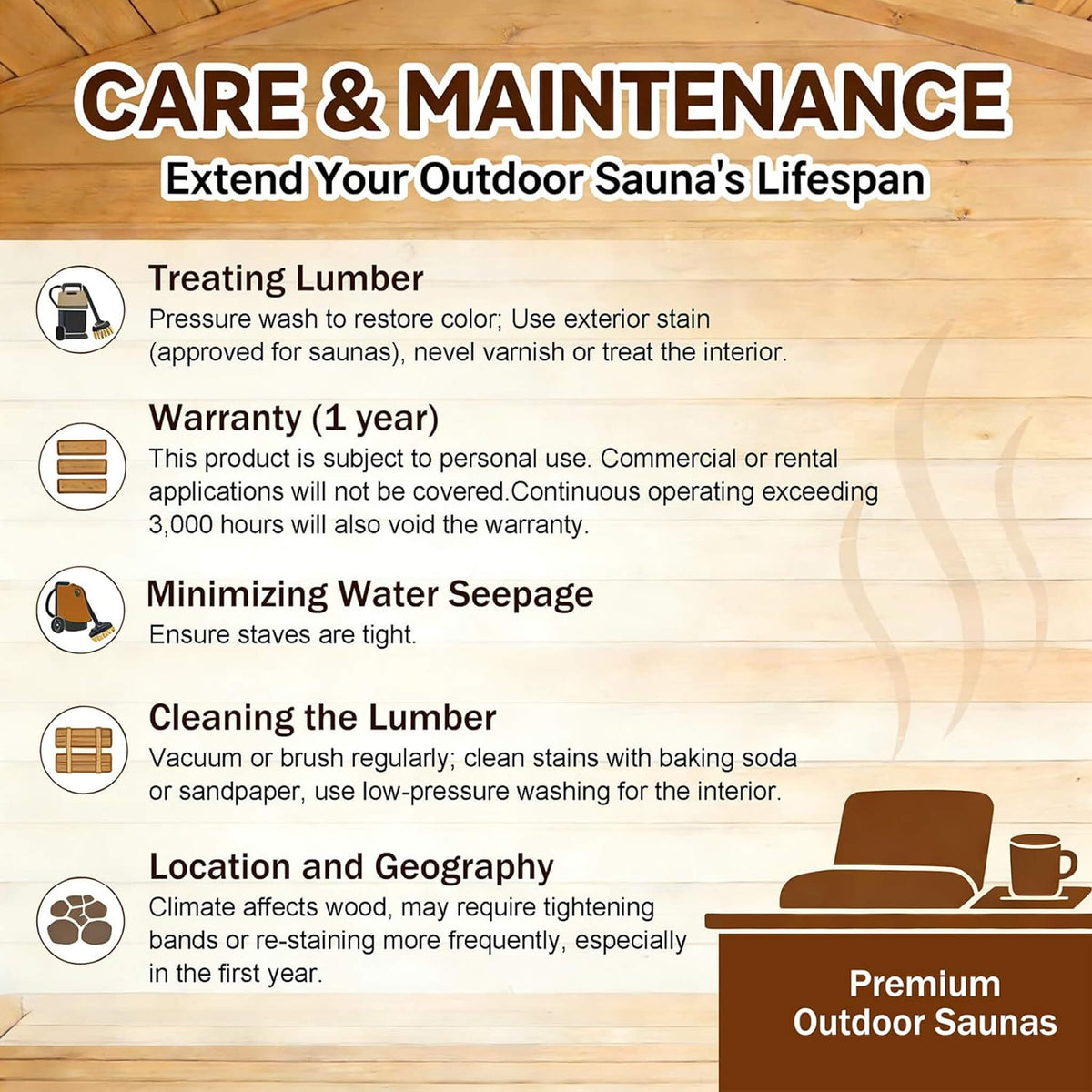 Barcelona 4-Person Cedar Wood Barrel Sauna