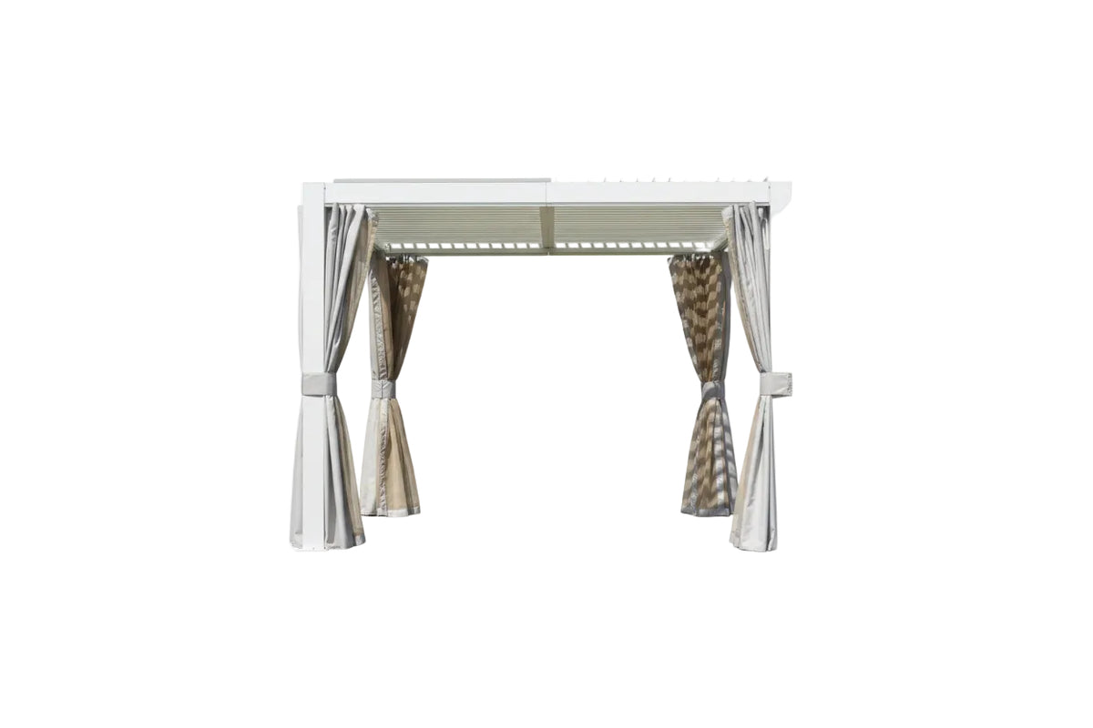 10x10 FT Outdoor Louvered Pergola with Adjustable Louvers