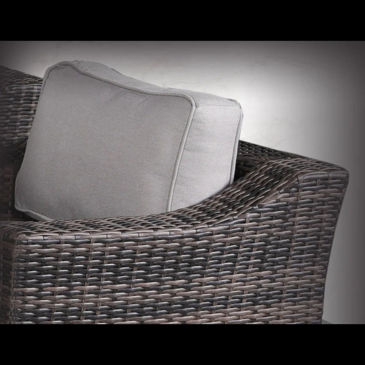 Outdoor Swivel Patio Chair Set (2‑Piece) — Brown Wicker with Cushions & 360° Swivel