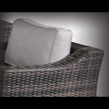 Outdoor Swivel Patio Chair Set (2‑Piece) — Brown Wicker with Cushions & 360° Swivel