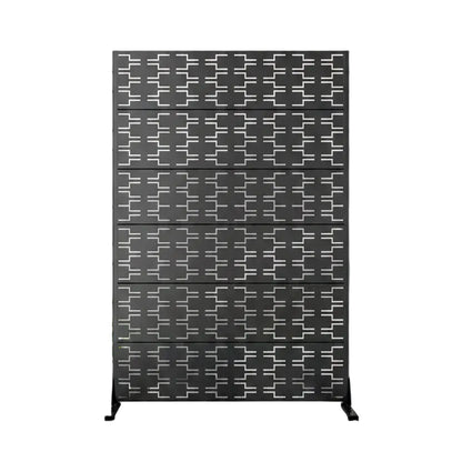 72 In. H X 47 In. W Wall Sculptures Outdoor Privacy Screens Garden Fence in Black