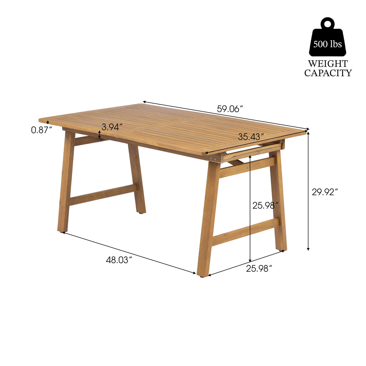 Extendable Acacia Wood Outdoor Dining Set with Wicker Chairs 7-Piece