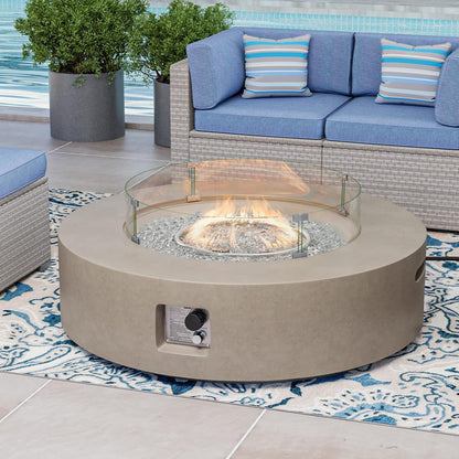 41" COSIEST Outdoor Propane Fire Pit Coffee Table - Gray