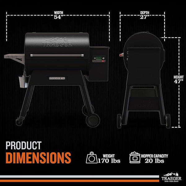 Traeger Ironwood 885 Wood Pellet Grill and Smoker-Black