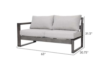 Walsh 4-Piece Aluminum Firepit Sofa Set