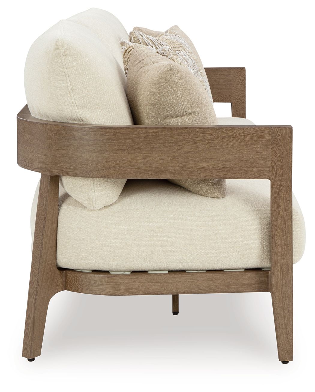 Serene Bay -Outdoor Sofa With Cushion - Dark Brown / White