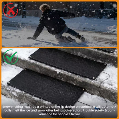 Heated Snow Melting Mat 40 In. X 60 In. Entrance Snow Melt Mat/10 In. Power Cord Snow Melting Heat Mat for Snow Removal