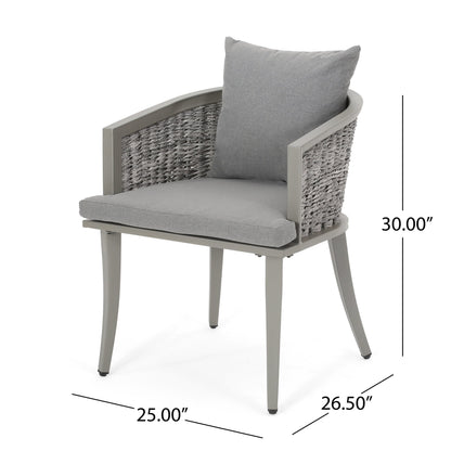 Pebble Chair Set with Waterproof Fabric - Grey
