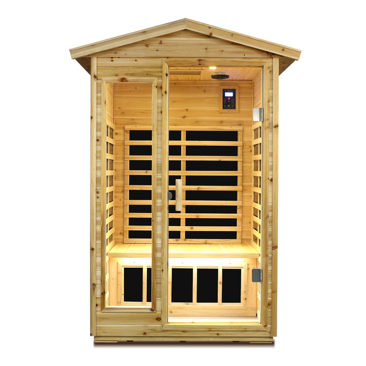 Two Person Far Infrared Old Fir Outdoor Sauna Room