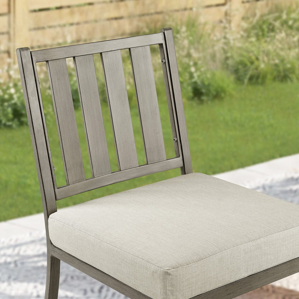 Azur Patio Round Dining Table Sets With Armless Chair And Sunbrella® Cushions