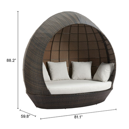 Marisol Beach Outdoor Wicker Daybed – Luxury 3-Person Resort-Style Lounge