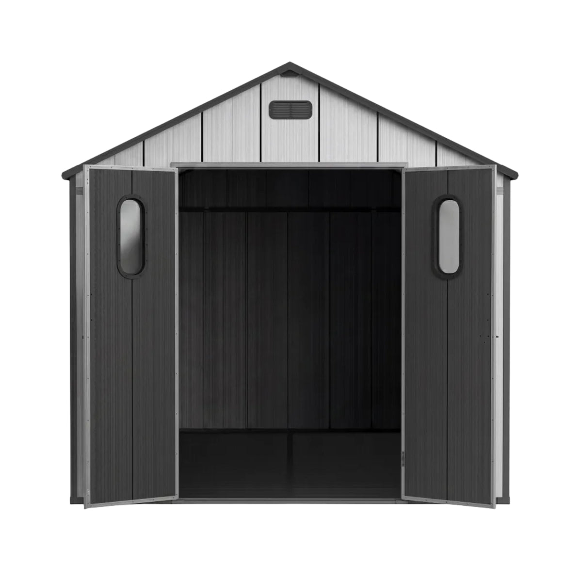 Resin 8' × 16' Outdoor Storage Shed with Weatherproof Construction