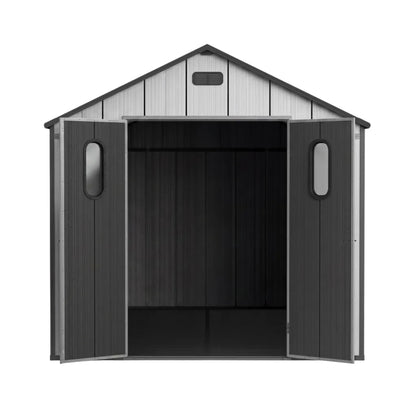 Resin 8' × 16' Outdoor Storage Shed with Weatherproof Construction