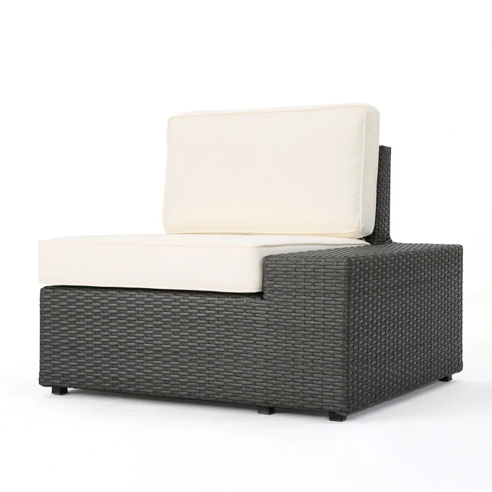 Santa Cruz Outdoor 8‑Piece Wicker Sectional Set – Weather‑Resistant Patio Seating with Cushions